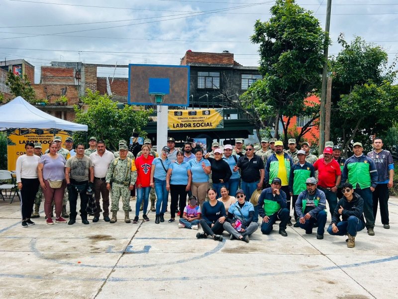 ⚠️ Comunicado ⚠️ Gobierno de Morelia, vecinos y Ejército Mexicano realizan jornada integral en Colonia Loma Larga