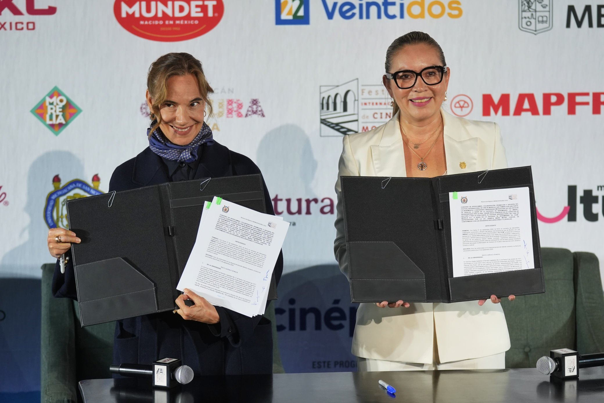 UMSNH y Festival Internacional de Cine de Morelia consolidan  alianza; Yarabí Ávila firma convenio de colaboración