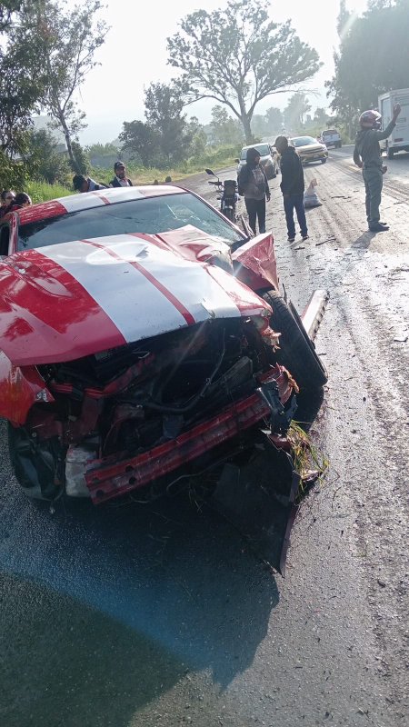 Mustang acaba destr0zado tras ch0car contra un árbol en la salida a Quiroga