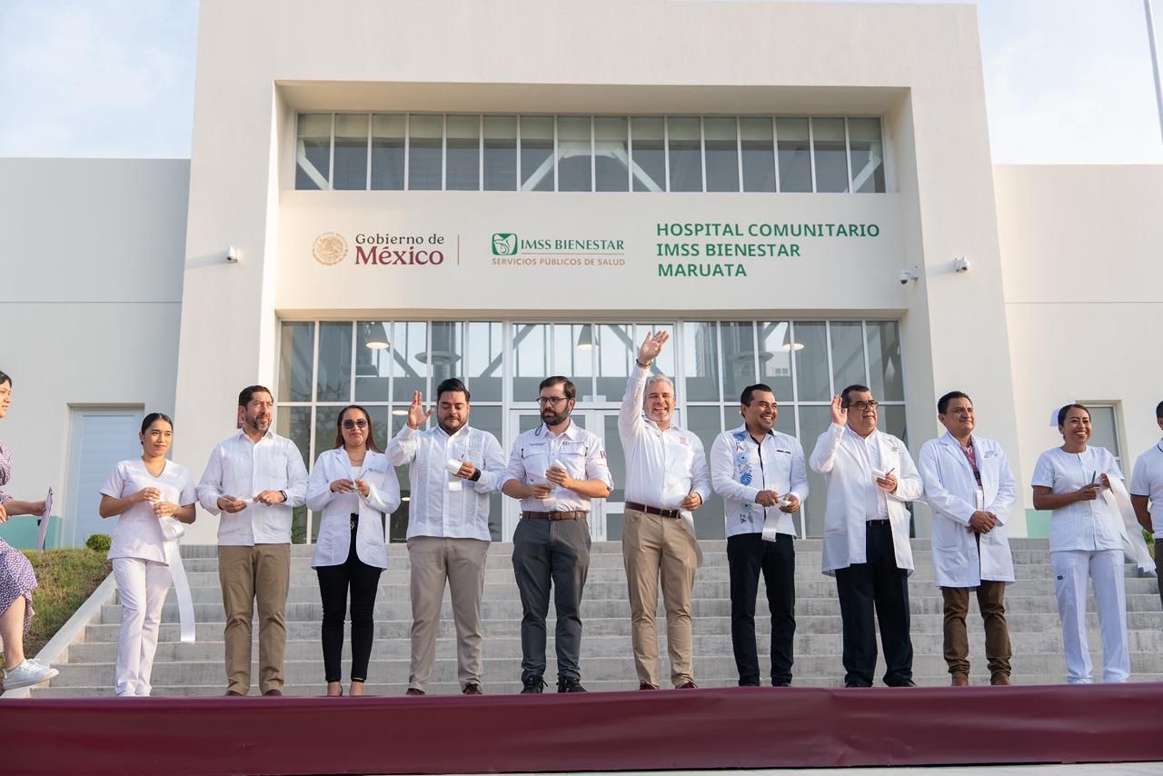 Bedolla inaugura hospital comunitario del IMSS Bienestar en Maruata