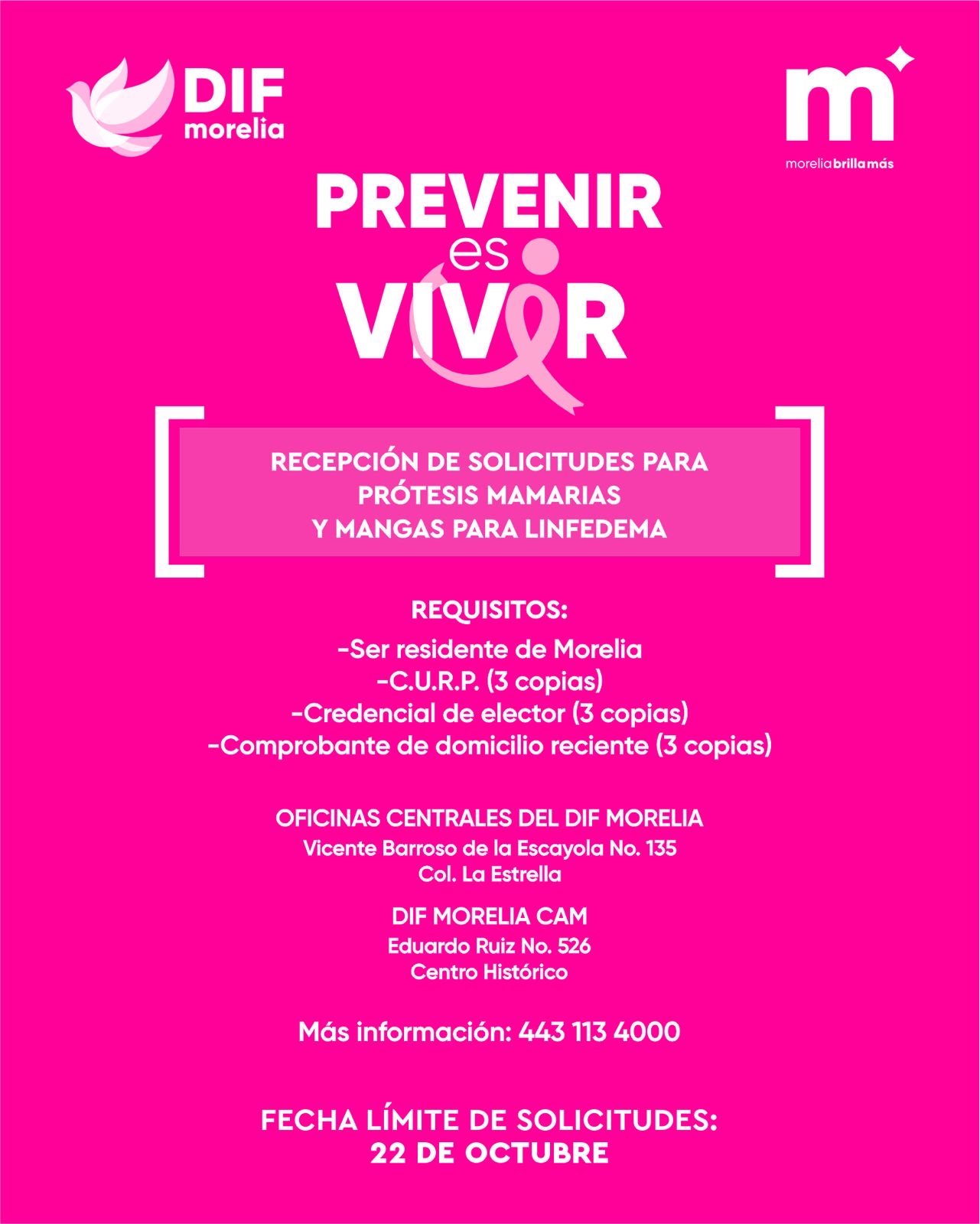 DIF Morelia abre solicitudes de apoyos gratuitos a mujeres con cáncer de mama