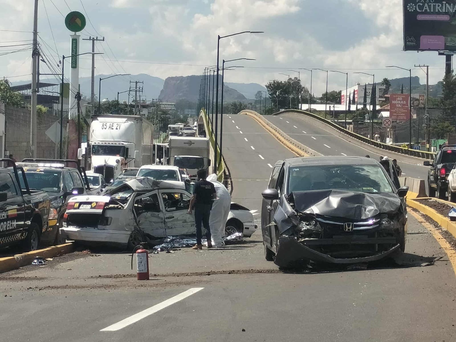 Padre e hija, las víctimas mortales del choque vehicular registrado a la altura de Villas del Pedregal