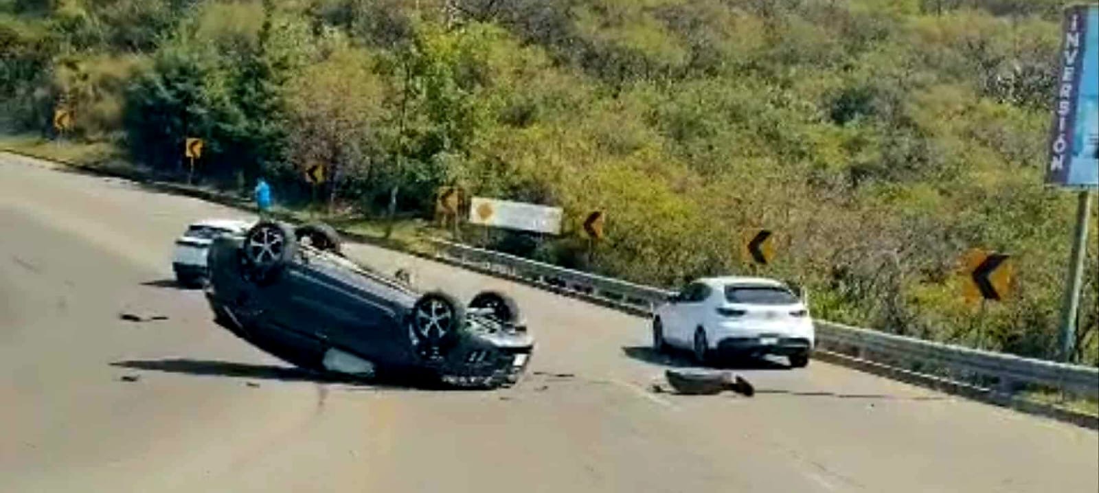 Se registra choque volcadura en la zona de Tres Marías, Morelia 