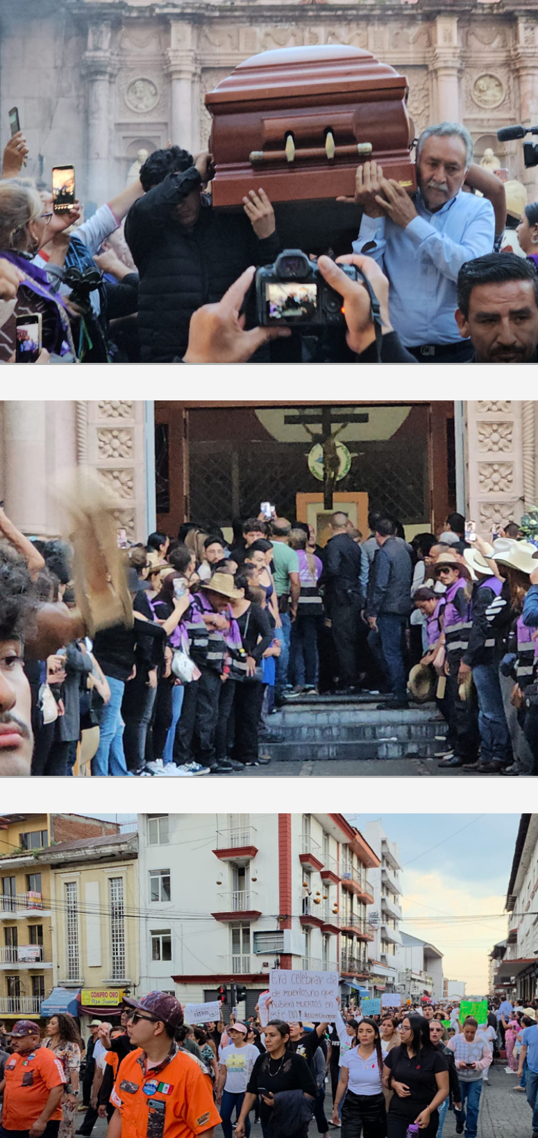 Entre honores y disturbi0s se da el adiós a Carlos Manzo en Uruapan y Morelia 