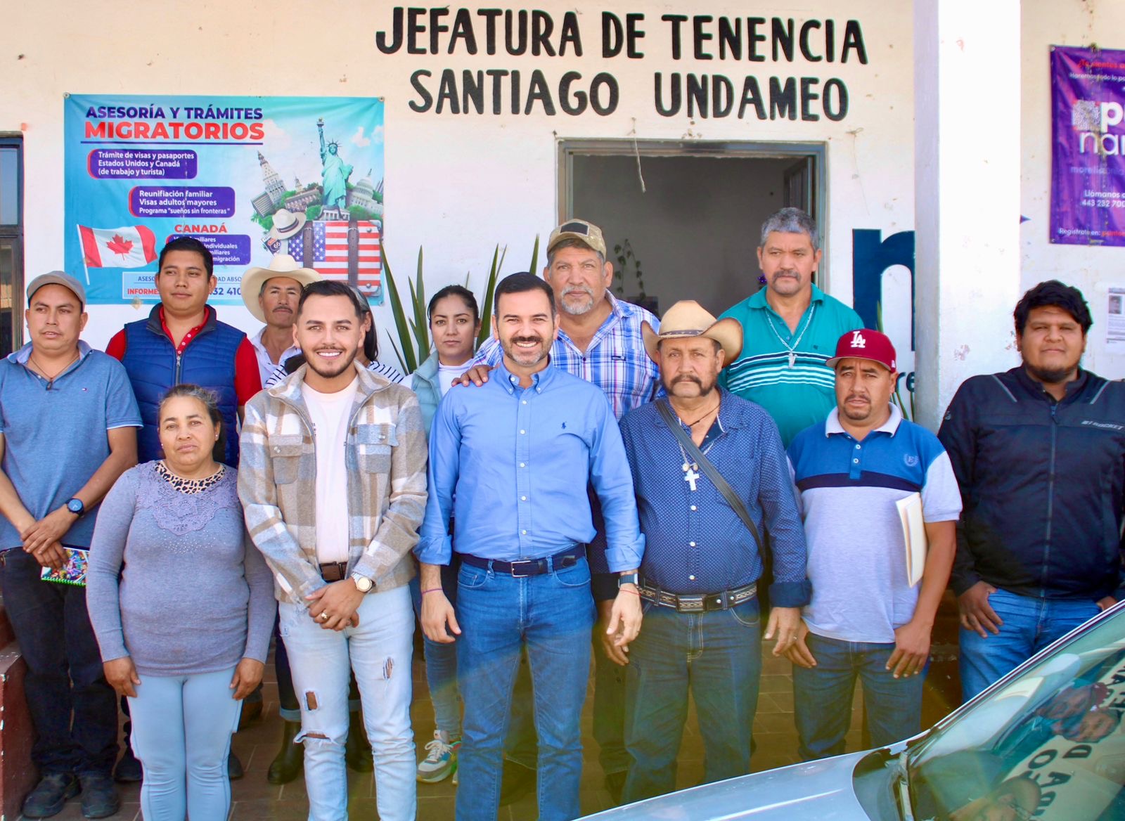 Yankel Benítez y autoridades de Santiago Undameo, establecen ruta de trabajo