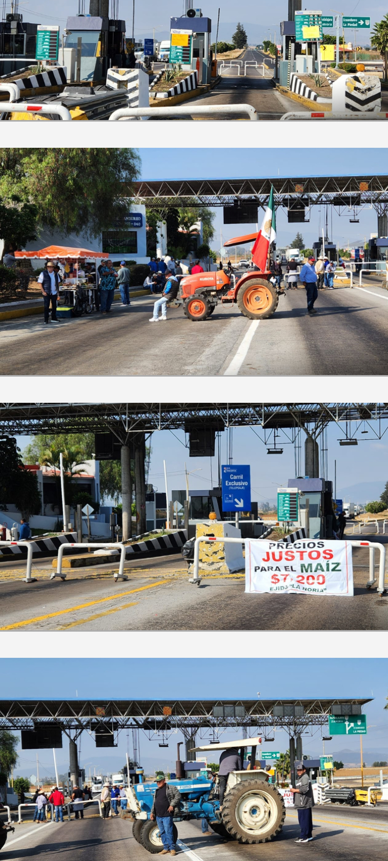 Por tercer día consecutivo permanencen bloqueos en carreteras de Michoacán 