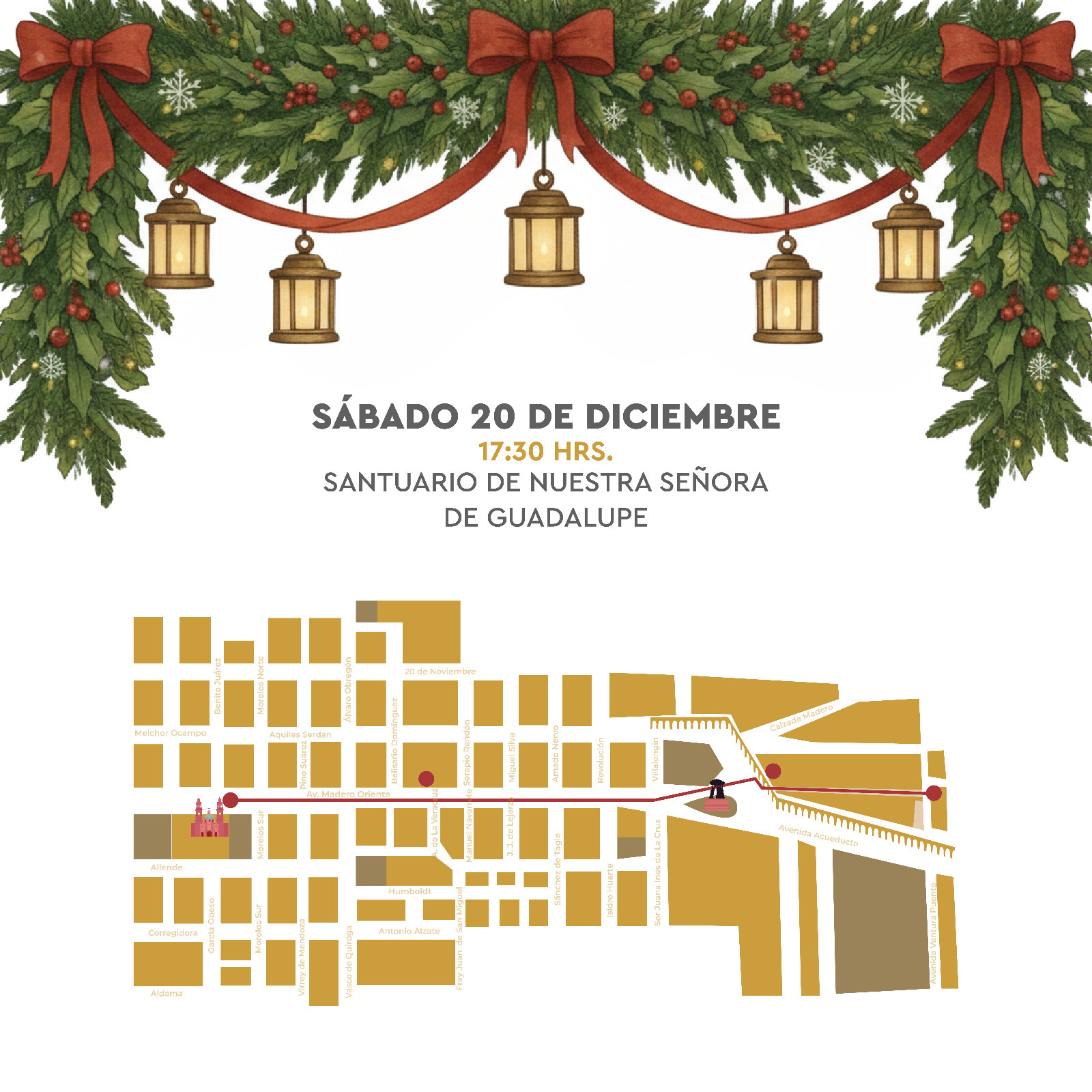 Conoce el recorrido de la Magno Posada “Noche de Paz” en Morelia