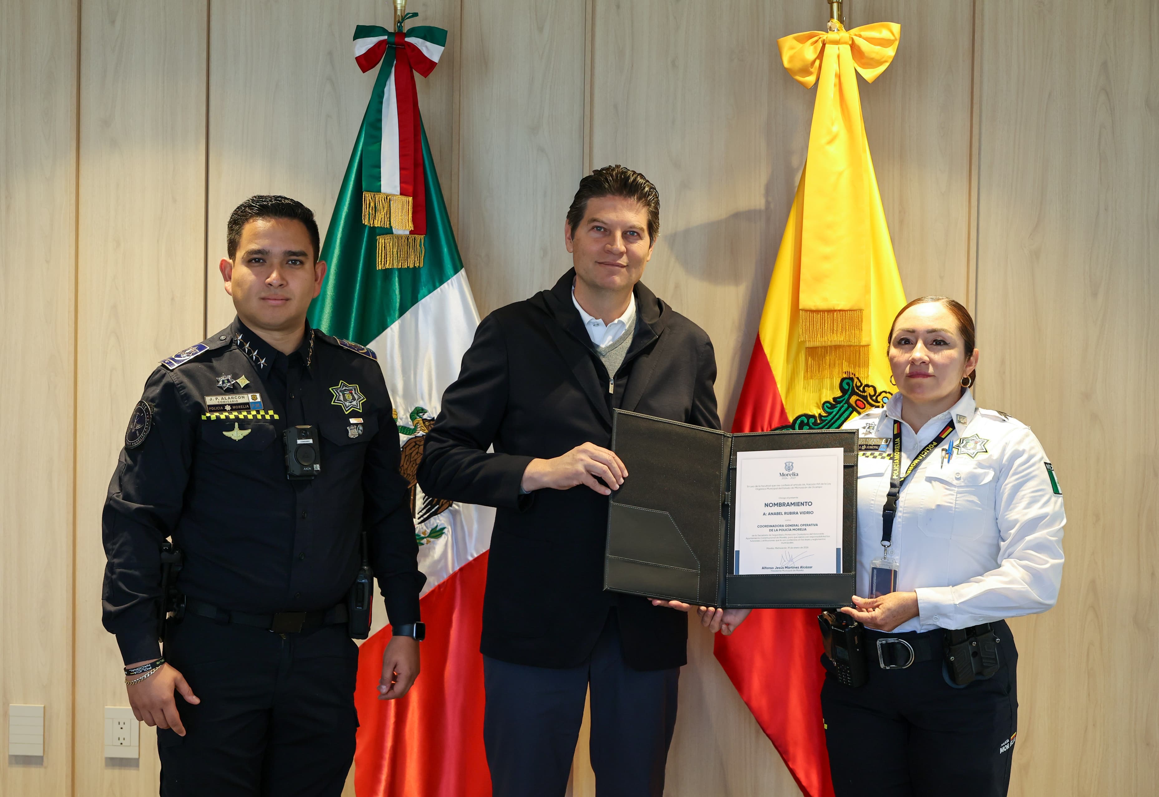 Alfonso Martínez nombra a Anabel Rubira Vidrio como Coordinadora General Operativa de Policía Morelia