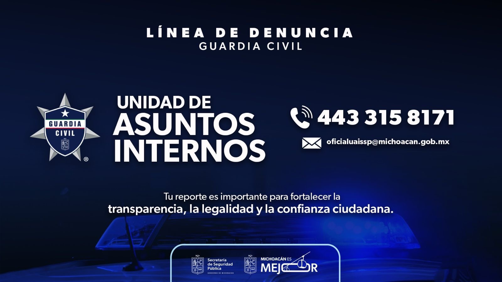 Cero impunidad en la Guardia Civil; abierta la línea directa para denunciar abuso de autoridad: SSP