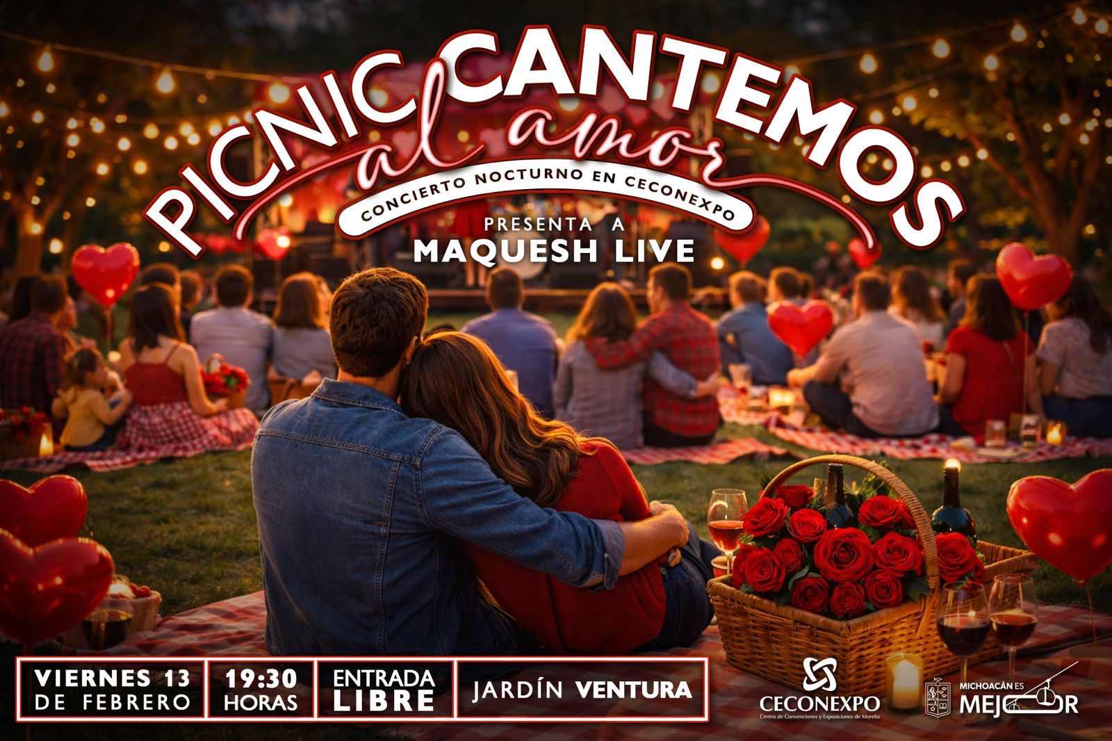 Música, estrellas y un pícnic inolvidable por el Día del Amor en Ceconexpo