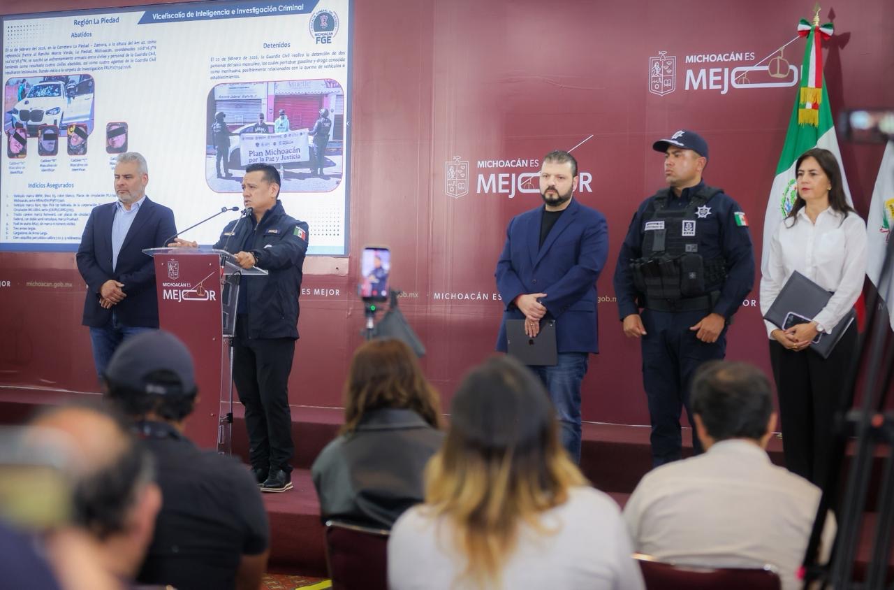FGE reporta detenciones y acciones interinstitucionales de seguridad en Michoacán